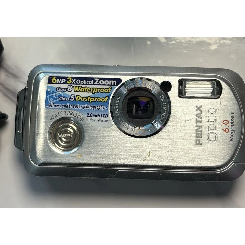 Pentax Optio WPi 6.0MP Waterproof Compact Digital Camera Silver Untested